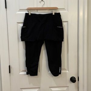 Athleta 2-in1 Black Skirted Leggings